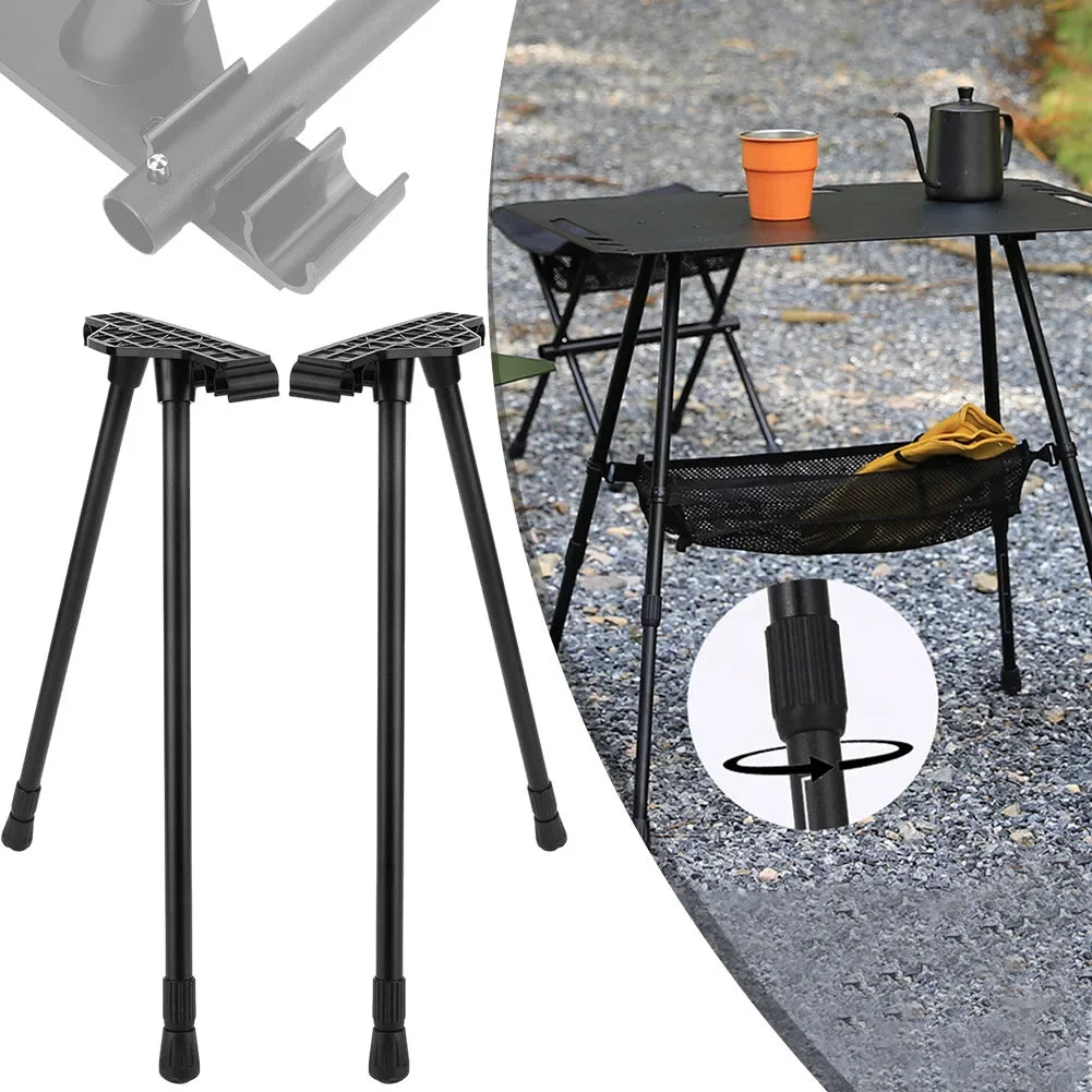 Folding Workbench Legs Metal Foldable Furniture Legs Adjustable Height Coffee Table Legs DIY Camping Equipment Outdoor Travel