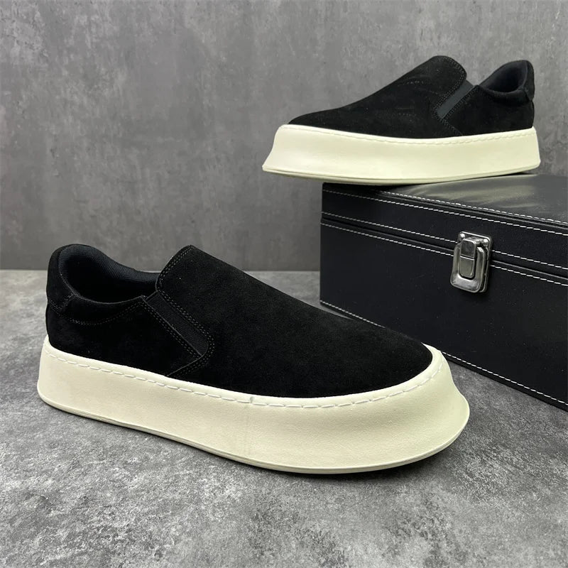 Fashion Slip on Mens Casual Shoes Outdoor Walking Footwear Breathable Lightweight Loafers Comfort Lazy Driving Shoes Board Shoes