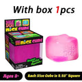 Needoh Nice Cube Sensory Stress Reliever Multiple Styles Fidget Tool for Anxiety & Focus Desk Sensory Cube for Adults
