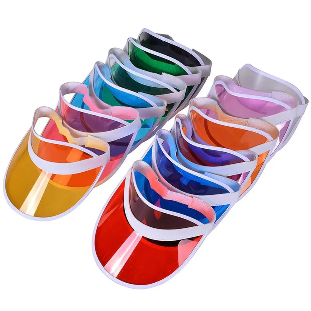 Summer Baseball Hat Anti-UV Sunshade Hat Empty Top Transparent Plastic Visor Caps Sunshade Bicycle Sun Hat Sports Accessories