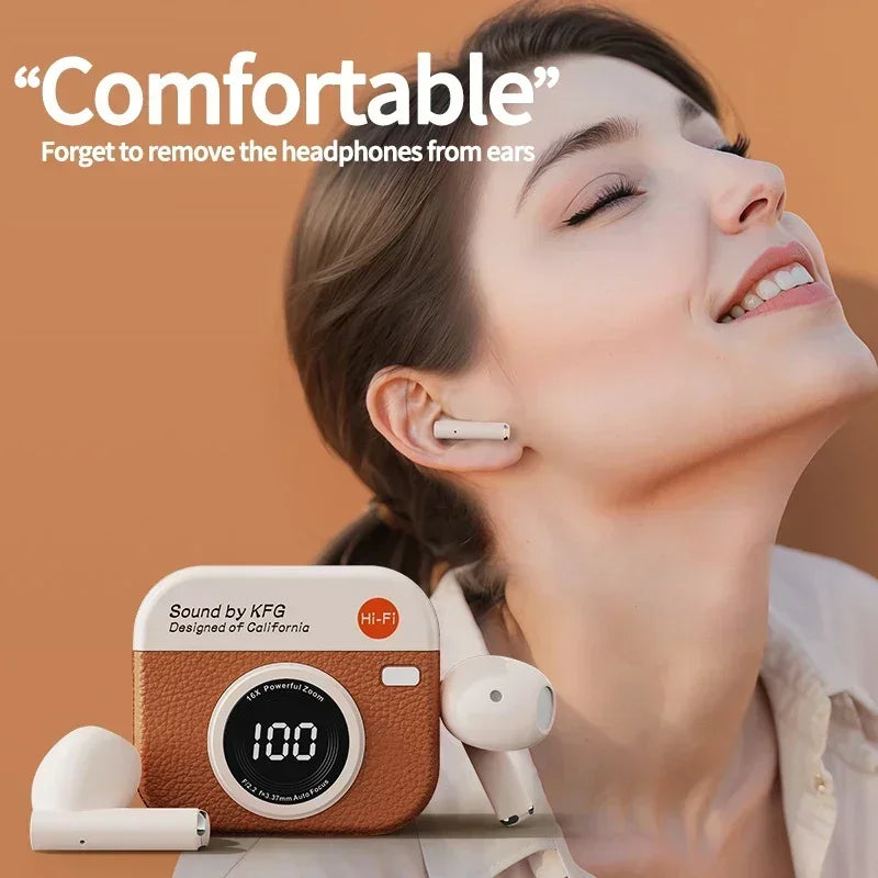 Bluetooth 5.3 Wireless Headphones Power LED Digital Display Endurance HiFi Gaming Headsets Waterproof Sports Earbuds for phones