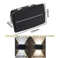 Super Bright Solar Wall Lights Outdoor Solar Lamp Waterproof Up Down Luminous Lighting Decor Garden Corridor Balcony Fence Stair