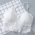 Summer Women Lace Sexy Top Sun Sleeveless Tops padded Bralette Bra Bustier Zipper Back Club Crop Tank lingerie женское белье