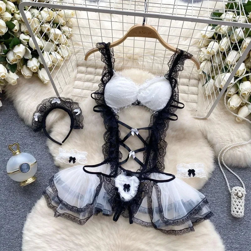 Tornova Sexy Uniform Lingerie Set Women's Underwear Sexy Lingerie Outfit Bra Sexy Set Lingerie Exotic Play Uniform Underwear Set