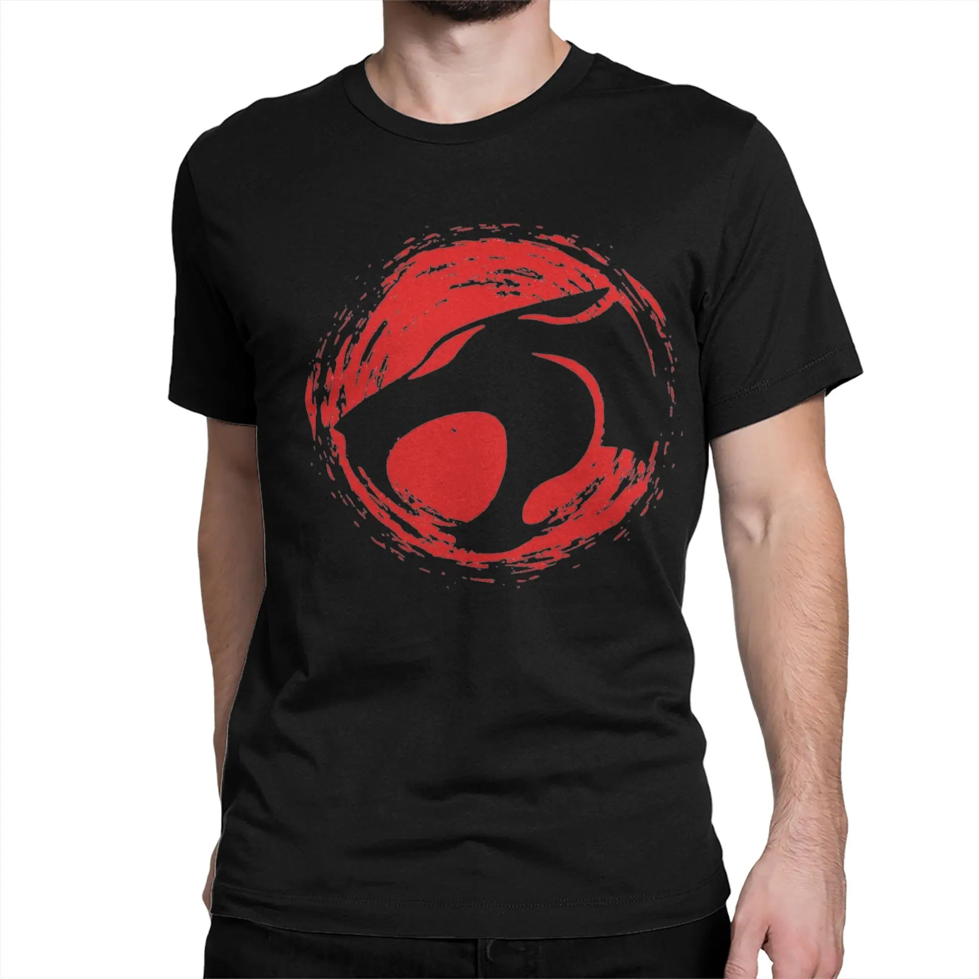 Men Women Cartoon Thundercats Logo T Shirt Anime Cotton Tops Vintage Short Sleeve Round Neck Tee Shirt New Arrival T-Shirt