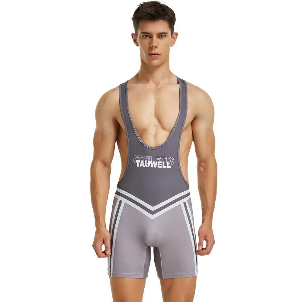 SEOBEAN Mens Undershirts Bodysuit Wrestling Singlet Fitness Workout One-piece Vest Bodywear Underwear Bodybuilding Jumpsuit