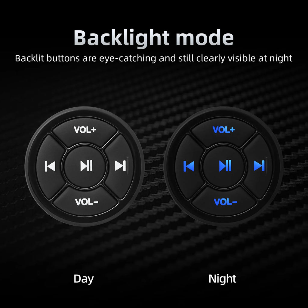 Bluetooth-compatible Car Motorcycle Bike Wireless Steering Wheel Remote Control Music Player  Media Button For IOS Android Phone