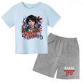 Summer Kids 2026 New Science Fiction Movie Print T-shirt Short sleeve+Shorts Two-Piece Set Boys Girls 3-12 Yrs Casual Sports Set