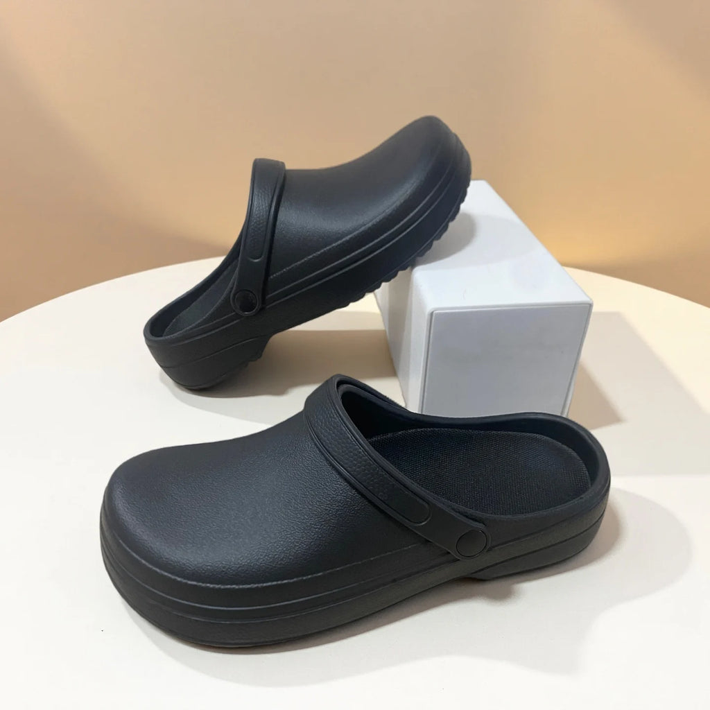 Men's Sandals with Built-In Insoles, Comfortable, Lightweight, Waterproof Chef Work Shoes, Women's Nurse Shoes, Garden Slippers