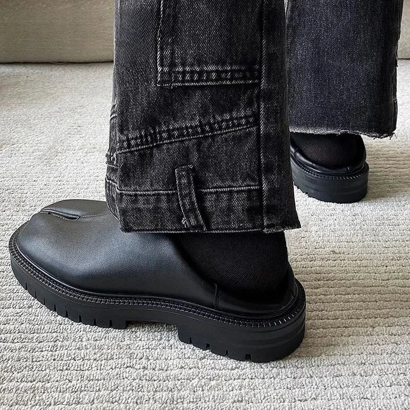 Shoes for Men Women Genuine Leather Classic Split Toe Shoes Casual Shoes Unisex Flat Shoe Comfortable Design Men Shoe Zapatos