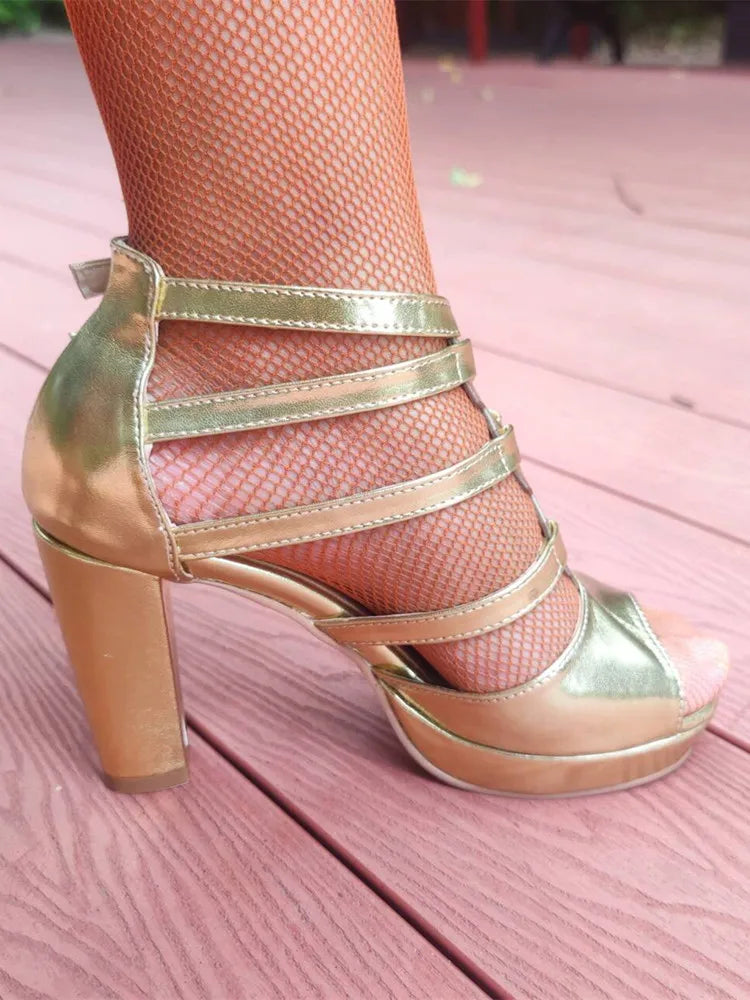 Women's Practice Dance Shoes 7cm High Heel Latin Salsa Ballroom Dance Shoes Girls Samba Club Dancing Shoes Women Wedding Party