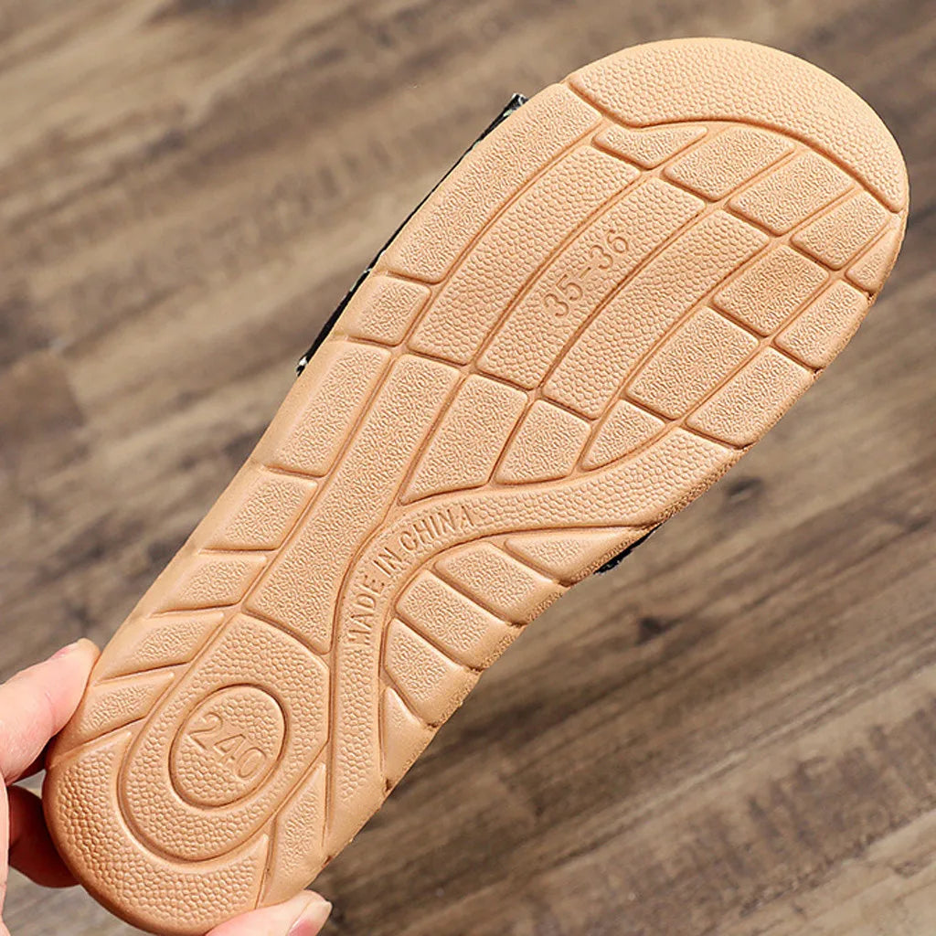 Shoes For Woman Sandalias Mujer Women Female Bowknot Flax Linen Flip Flops Beach Shoes Sandals Slipper Chaussures Femme