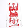 New Sujetadores Transparent Bra Set Women's Underwear Erotic Fashion Sexy Lingerie One-piece Three-piece Bra And Panties Sets