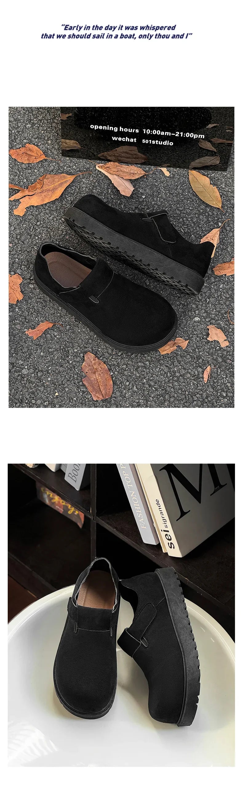 Spring and Autumn Men's Derby Shoes‌ – New Design, Height-Increasing, Stylish, Comfortable for Walking, Casual Flat-Toe Loafers
