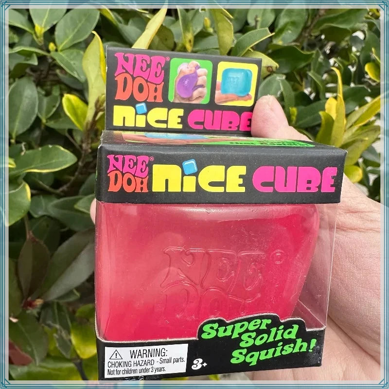 Needoh Nice Cube Sensory Stress Reliever Fidget Tool for Anxiety &Focus Desk Sensory Cube for Adults & Anti-Anxiety Squeeze Kids