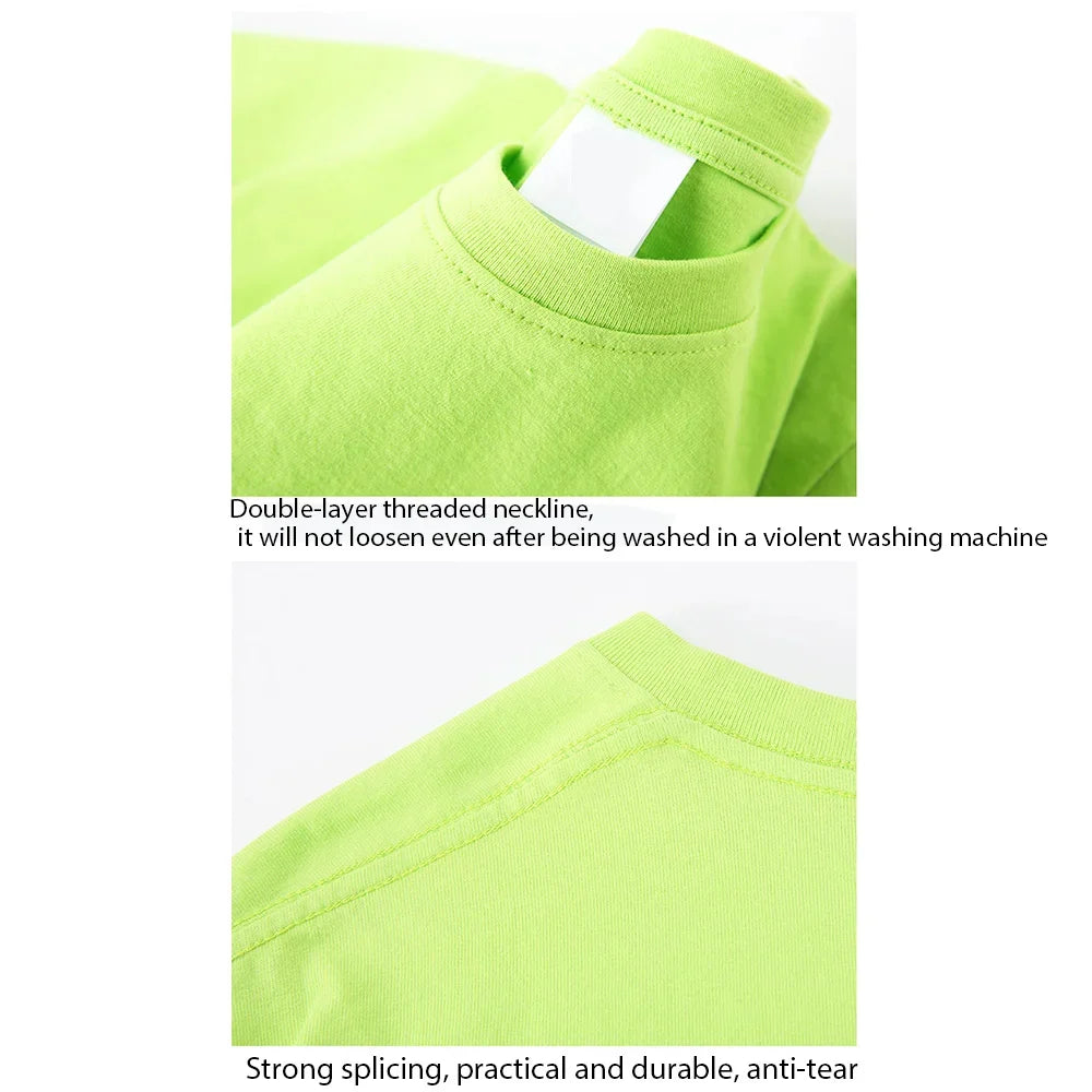 Fashionable casual men's solid color letter print pattern casual loose street fitness high quality versatile men's T-shirt