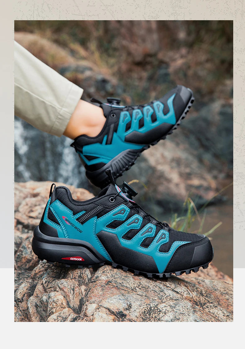Men's Hiking Shoes Suede Leather Outdoor Shoes Wear-resistant Men Trekking Walking Hunting Tactical Sneakers