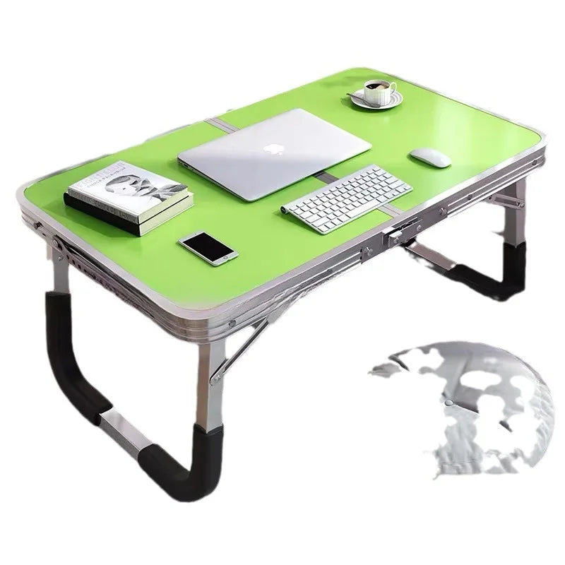 Aluminum Alloy Foldable Computer Table Wooden Lazy Dormitory Learning Folding Bed Outdoor Folding Table