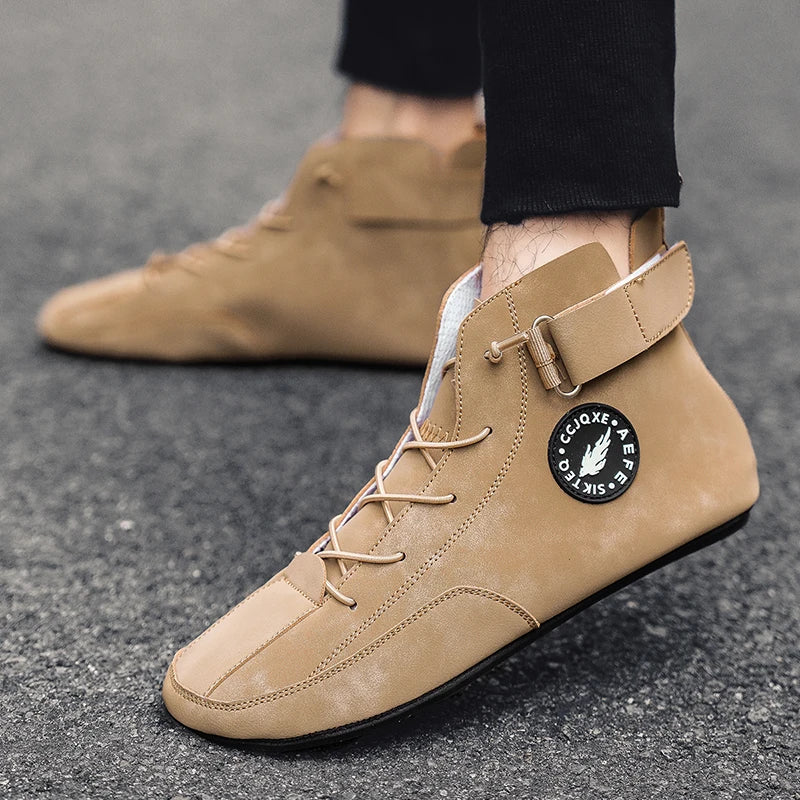 Men's Shoes Non Slip Walking Flats Comfortable Thin Bottom Lace Up Casual Shoes for Men Work Office Driving Shoes Men Footwear