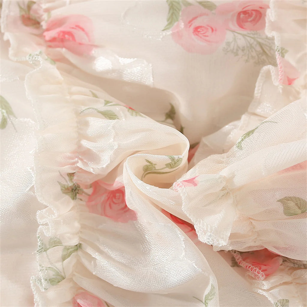 Summer Girls' Dress Strap Chiffon Cool Beach Skirt Beautiful Fragmented Flower Ladies Fashion Bow Sleeveless Skirt