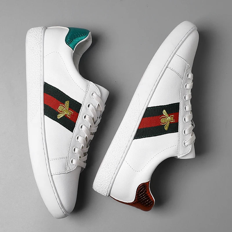 Original Walking Shoes for Men Trendy Flat Comfortable Outdoor Fashion Leather Luxury Design Trendy Lace-up Sneakers for Man