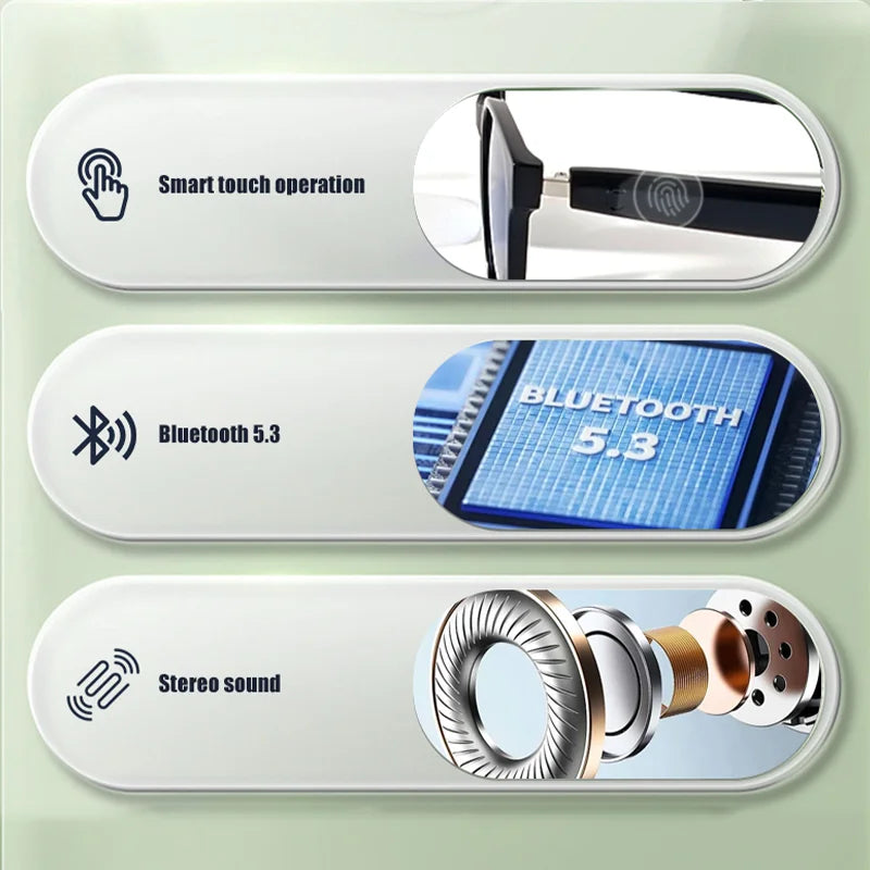 LIGE Bluetooth Inteligente Glasses Life Waterproof Smart Glasses Anti-blue Glasses Anti-ultraviolet Sunglasses for Android iOS