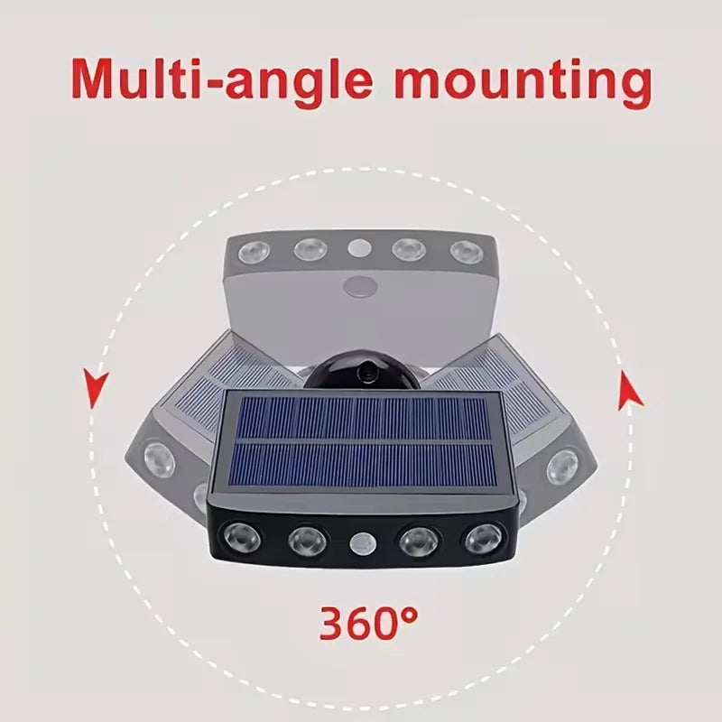 4 LED Powerful Solar Security Lights Outdoor Decor Sensor Motion 3 Modes Street Waterproof Lamp Wall Night Work Light for Garden