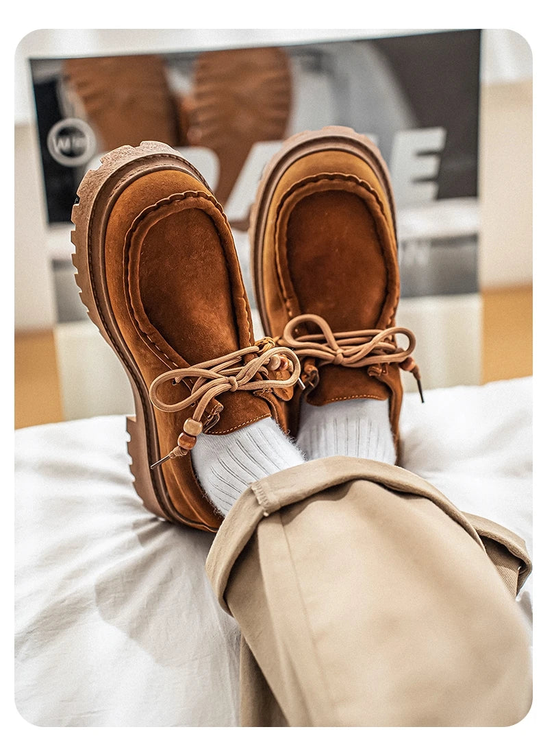 Men's Wide Toe Barefoot Shoes Classic Retro Casual Shoes Lightweight Outdoor Sports Walking Shoes Brown Thick Soled Work Shoes