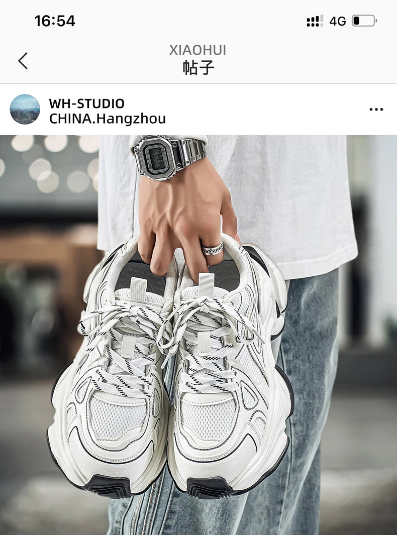 Men's Casual Sports Shoes New Arrivals for Autumn and Winter Retro Old-style Sneakers Anti-slip and Durable Sports Running Shoes