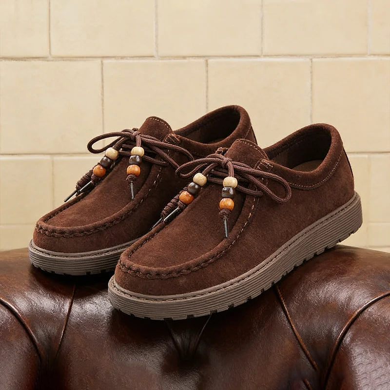 Men's Loafers and Slip-on Suede Leather Shoes Man Fashion 2026 Walking Sneakers Lightweight Driving Shoes Zapatillas De Hombre