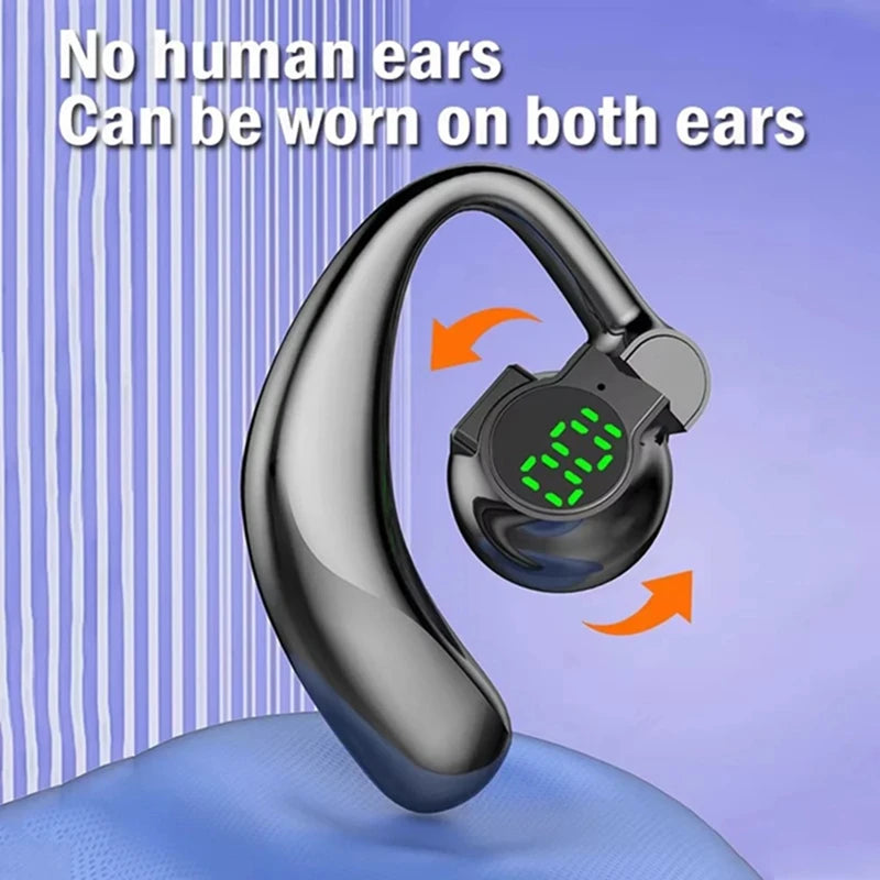 Bluetooth5.4 wireless earphones with digital display high-definition calling sport sleep earphones Type-C charging single ear