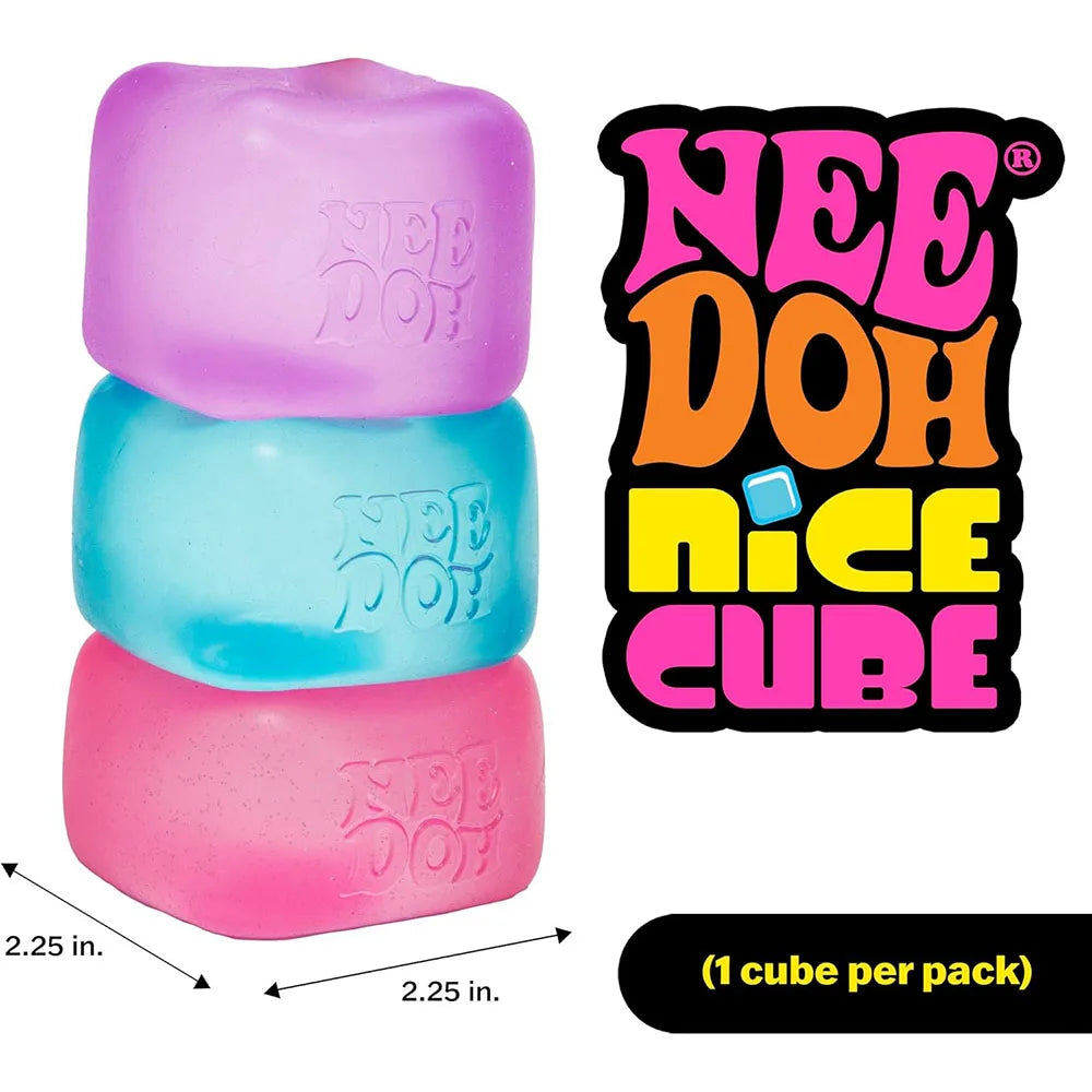 Schylling Needoh Nice Cube Sensory Fidget Cube Stress Relief Anxiety Sensory Tool for Focus ADHD & Calming Party Gifts