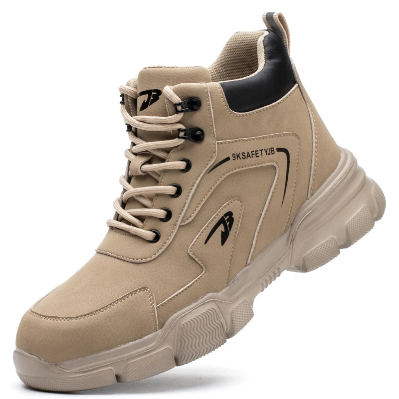 Work Safety Shoes Men Anti-smash Anti-puncture Work Sneakers Steel Toe Shoes Light Comfort Security Boots Indestructible Shoes