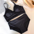 Women Casual Bra Set Elegant Ladies Plain Daily Lingerie Set Ladies Stretch Ventilate Bra and Panty Set Ladies Underwear