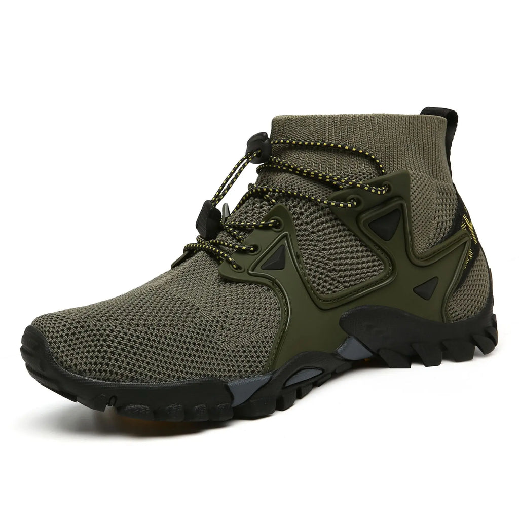 Shoes for Men Walking  2023 Summer New High Top Boots Breathable Mesh Mountaineering Outdoor Comfortable Leisure Travel Sneakers