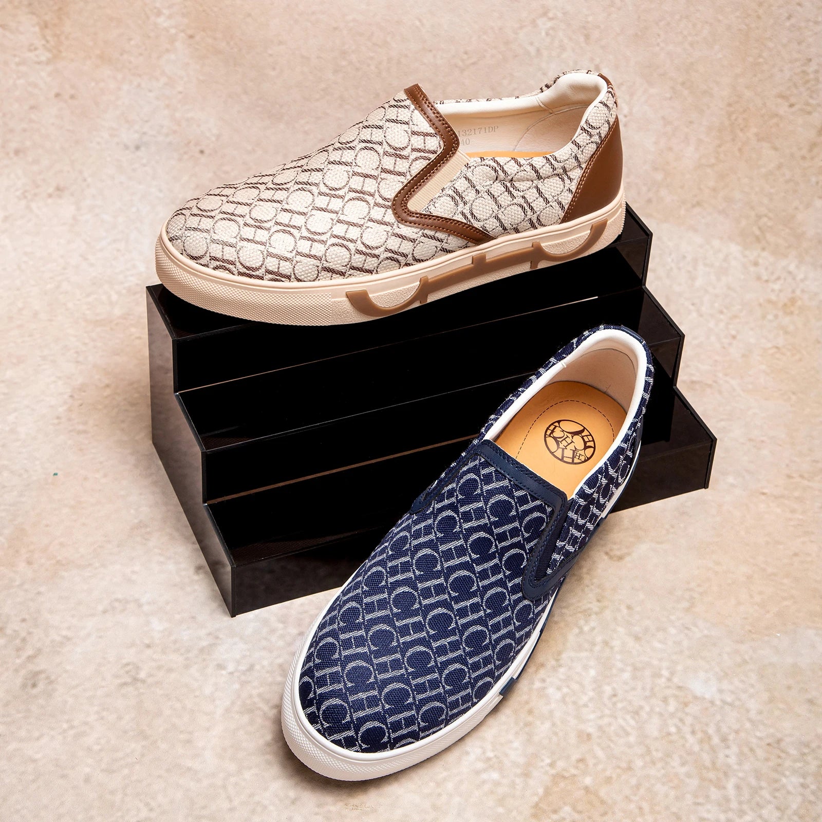 Men's Casual Shoes 2026 New Beige Bone Correction Walking Shoes Vulcanized Shoes