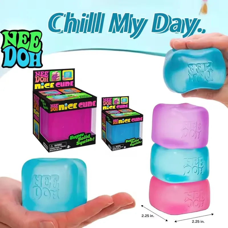 ### Needoh Nice Cube Sensory Stress Reliever Fidget Tool for Anxiety & Focus Desk Sensory Cube for Adults & Kids Solving Venting
