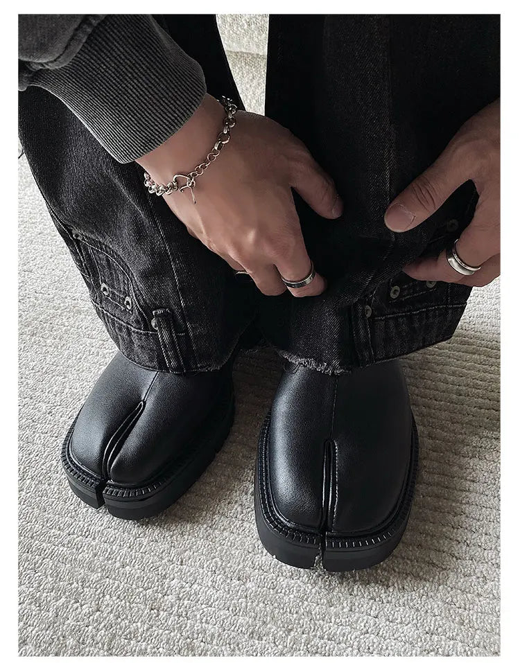Shoes for Men Women Genuine Leather Classic Split Toe Shoes Casual Shoes Unisex Flat Shoe Comfortable Design Men Shoe Zapatos