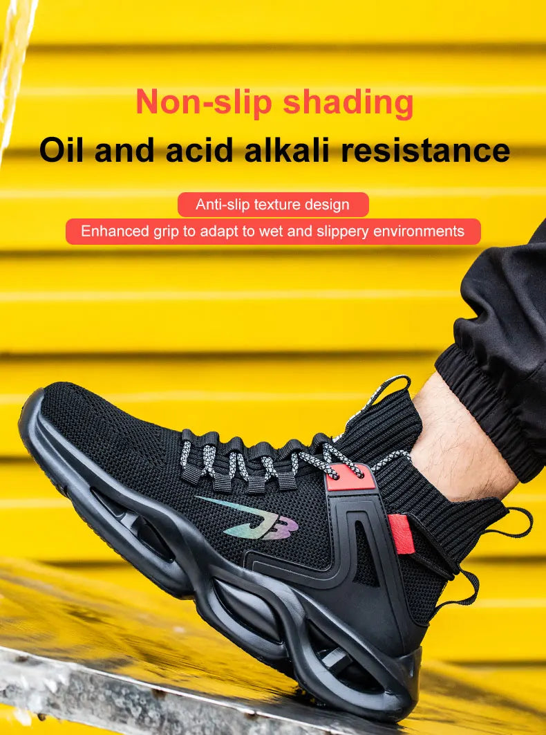2025 New Safety Shoes Men Boots High Top Work Sneakers Steel Toe Cap Anti-smash Puncture-Proof work Boots Indestructible Shoes