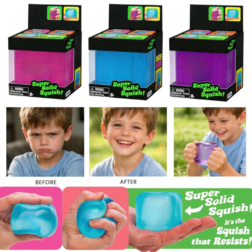 Needoh Nice Cube Sensory Stress Reliever Fidget Tool for Anxiety & Focus Desk Sensory Cube for Adults & Kids