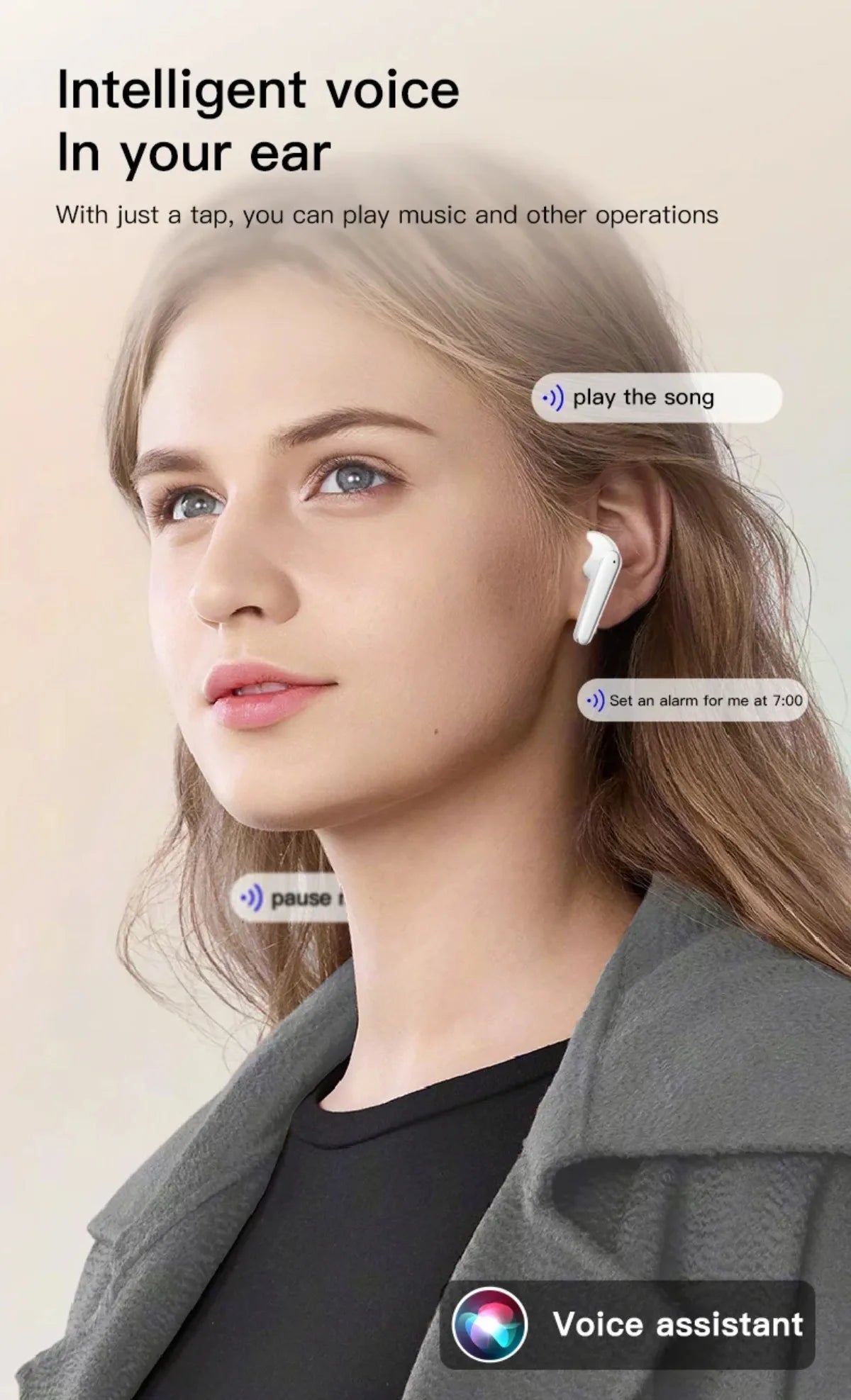 Wireless Bluetooth Translation Headphones with Touch Screen ANC ENC Noise Cancellation 164 Languages Translator Lifetime Free