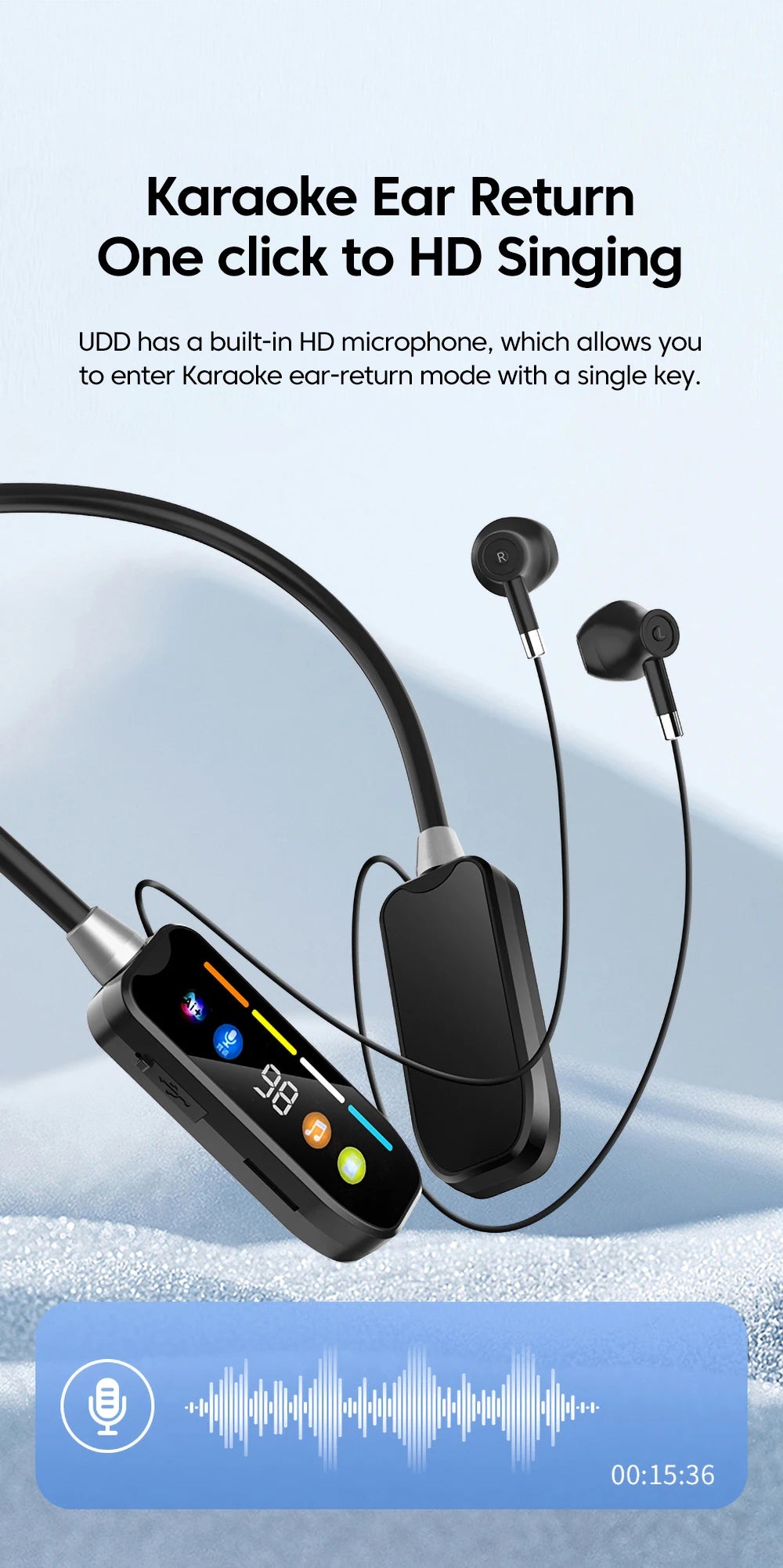Bluetooth 5.4 Wireless Earphones Neck Mounted Headphones Gaming LED Display Hifi Stereo Sports Headset Halter Magnetic Earbud