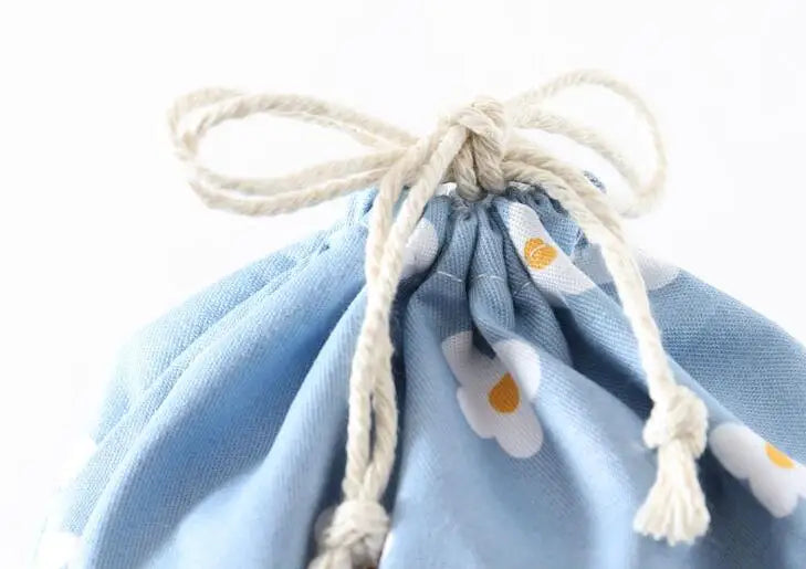 Women Girls Jewelry Lipstick Cosmetic Tote Rope Pouch String Bag Cute Small Large Coin Purse Key Earphone Drawstring Storage Bag