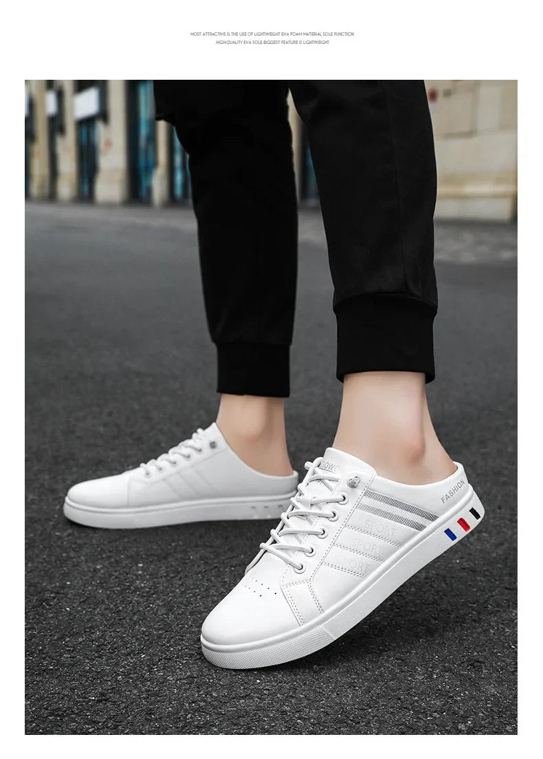 Summer Must-Haves High - End Men's Half Slippers, Fashion - Forward Flat Sneakers for Summer Designer Shoes Men