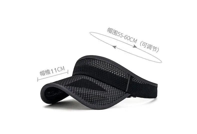 Summer Sports Sun Hats Women Hat Men's Cap Adjustable Sun Visor Uv Protection Empty Top Tennis Running Sunscreen Mesh Brim