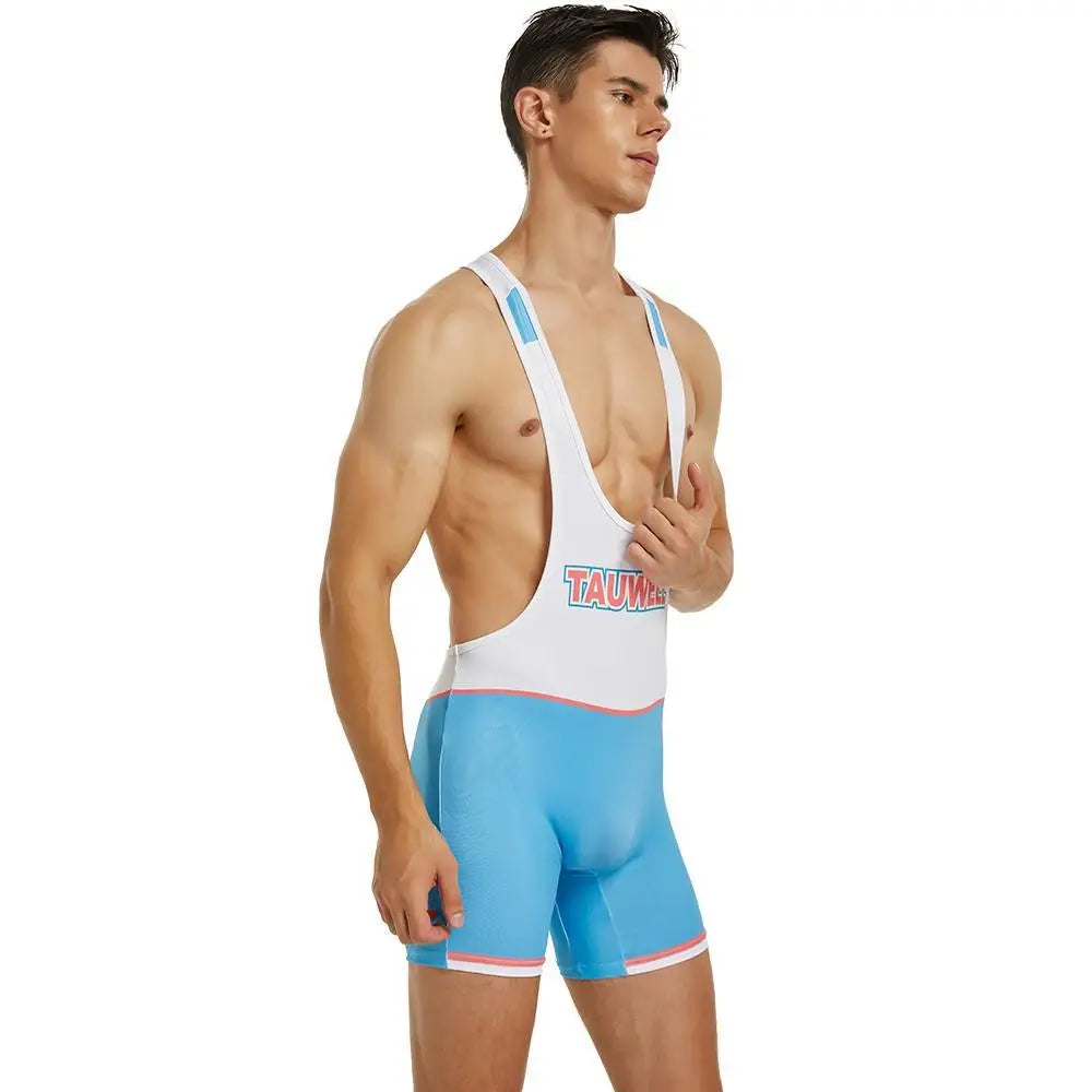 SEOBEAN Mens Undershirts Bodysuit Wrestling Singlet Fitness Workout One-piece Vest Bodywear Underwear Bodybuilding Jumpsuit