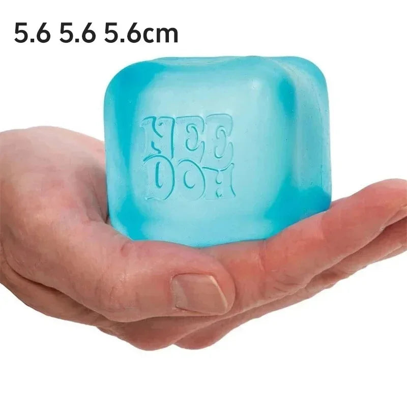 Needoh Nice Cube Sensory Stress Reliever Fidget Tool for Anxiety &Focus Desk Sensory Cube for Adults & Anti-Anxiety Squeeze Kids