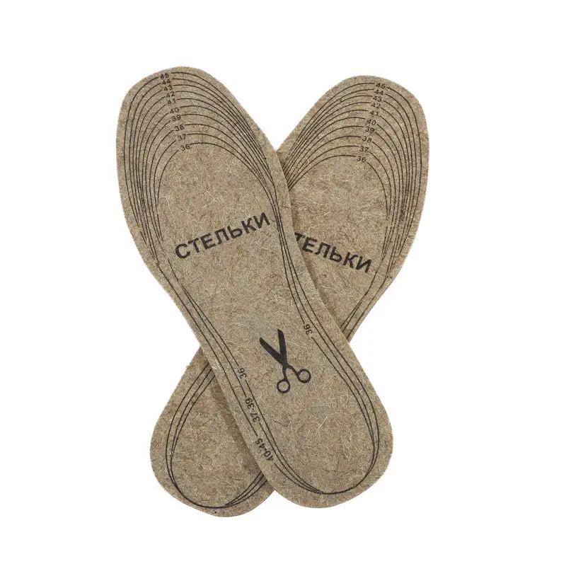 Wool Felt Insoles For Shoes Men Women Warm Shock-absorbing Insoles Shoes Pad Inlegzolen Heren Plantillas Adhesivas Para Zapatos