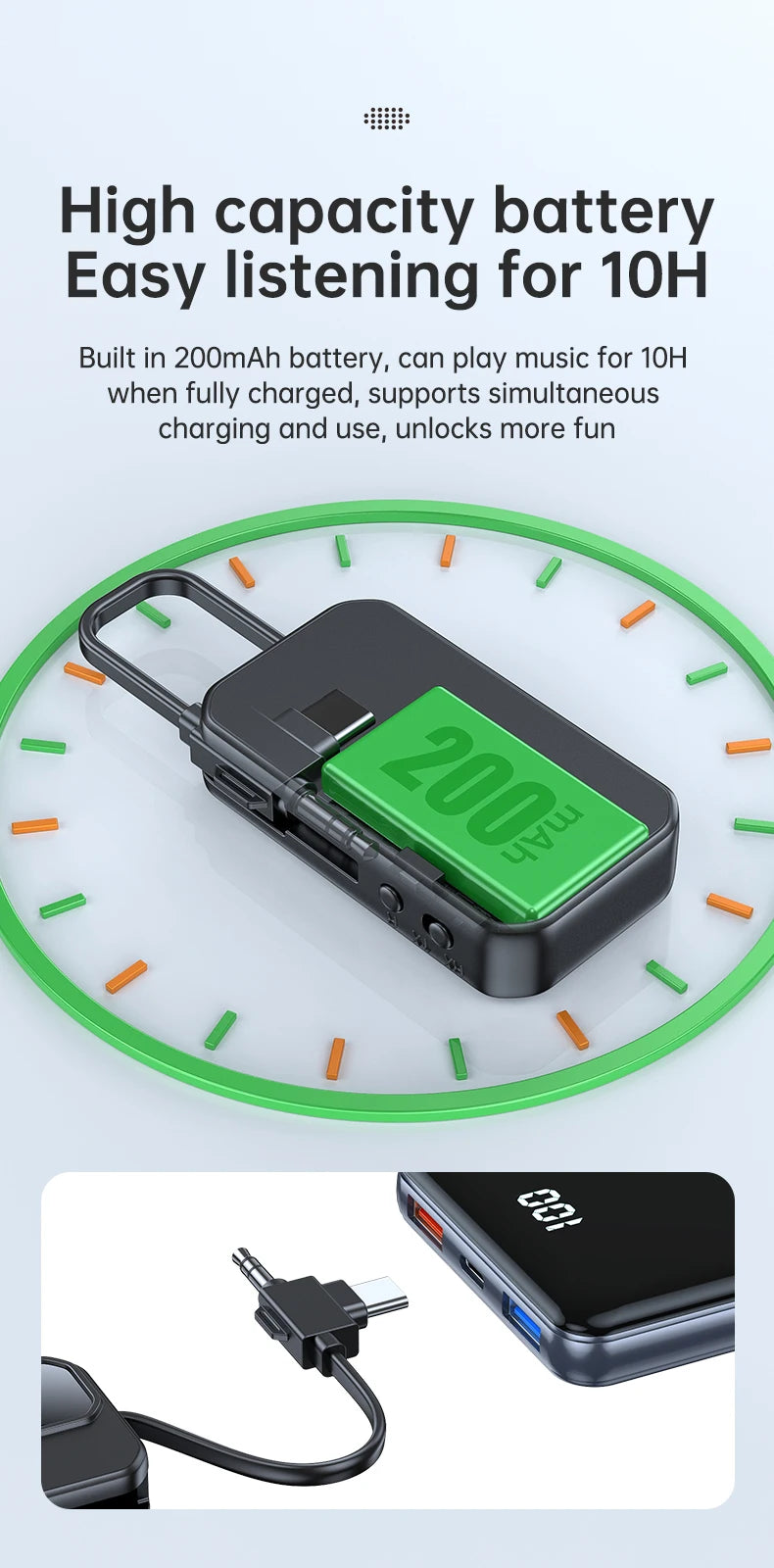 Bluetooth 5.4 Transmitter Receiver Supports to 2 Headphones/iphone AUX Wireless Audio Adapter for Car,Airplane,PC,Gym,Switch