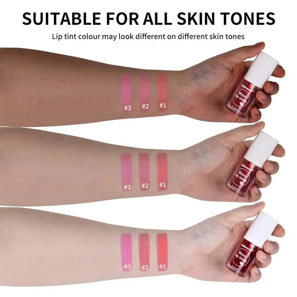 Lakerian Water Lip Stain Moisturizing Water Tint Lip Glaze Long Lasting Hydration Non-Stick Waterproof Lip Tint Natural Makeup